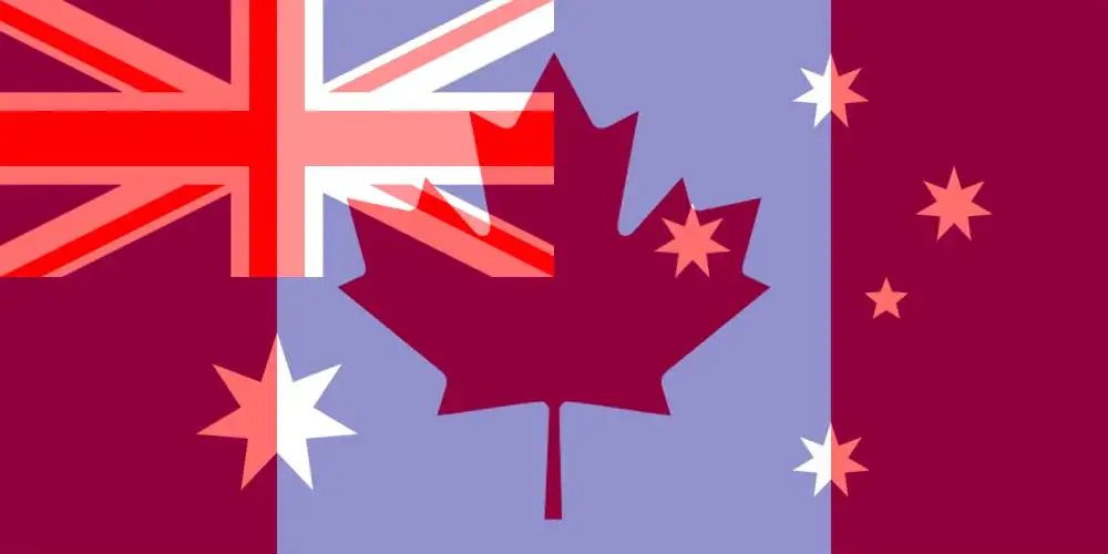 AUD to CAD flags