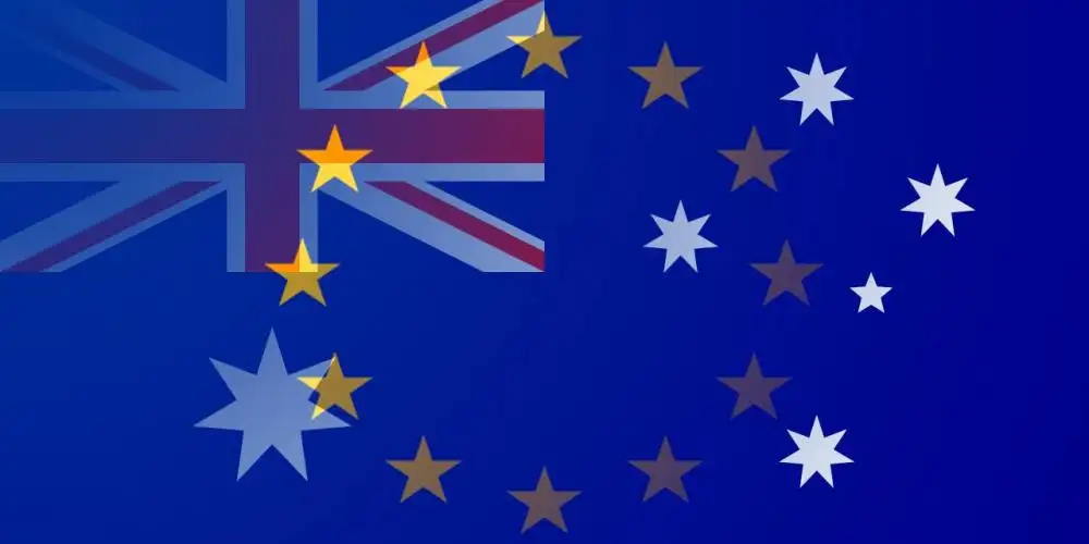 AUD to EUR flags