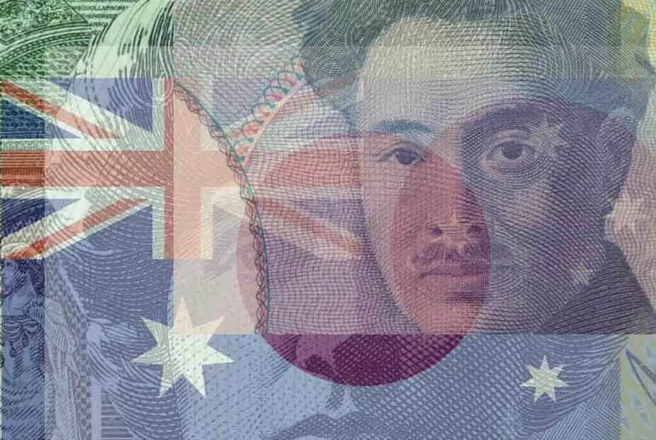 AUD to JPY flags