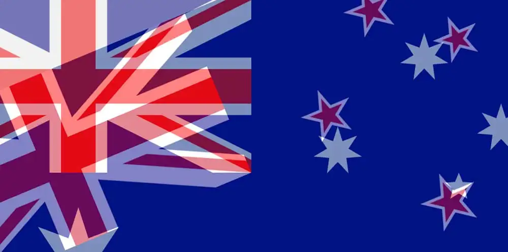 AUD to NZD flags