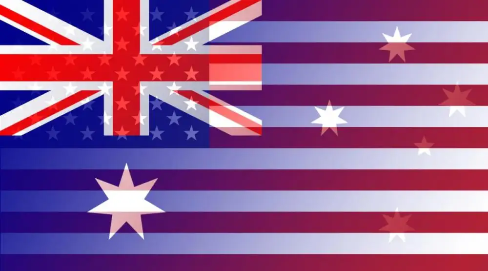 AUD to USD flags