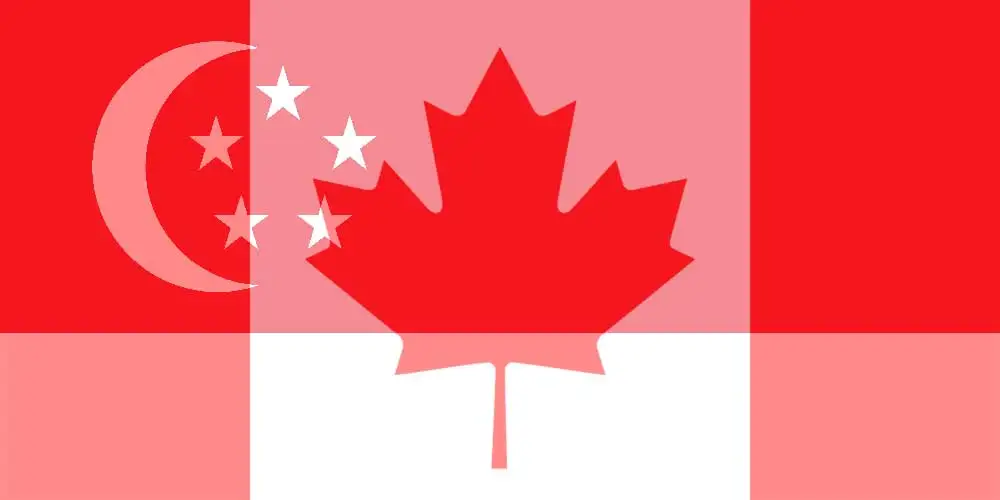 CAD to SGD flags