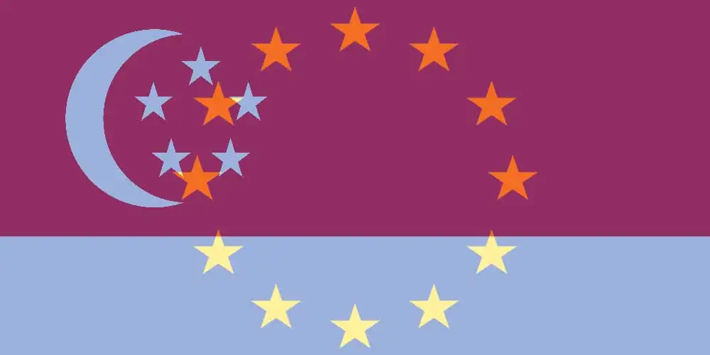 EUR to SGD flags