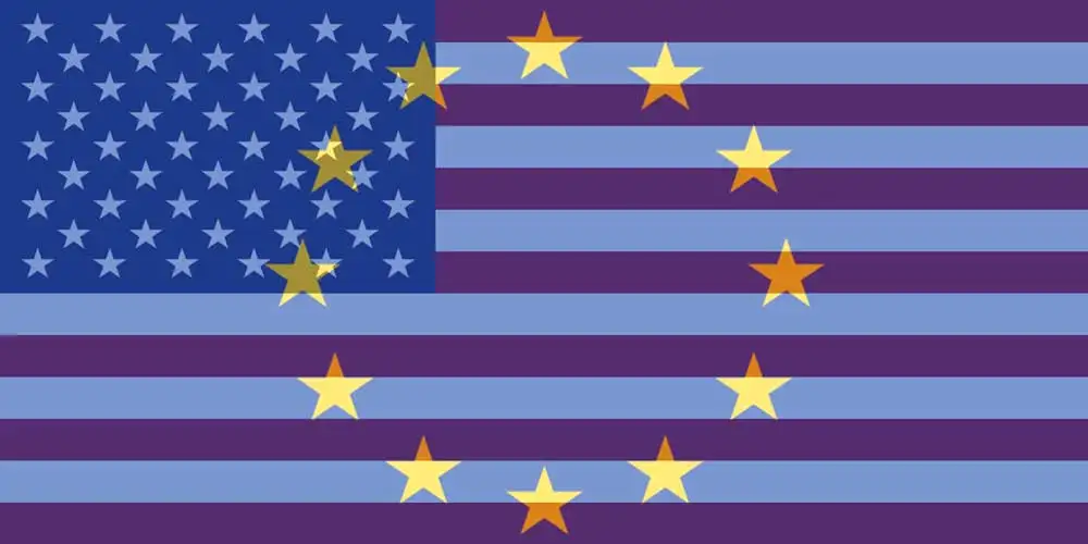 EUR to USD flags