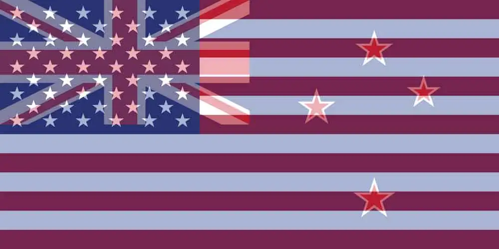 NZD to USD flags