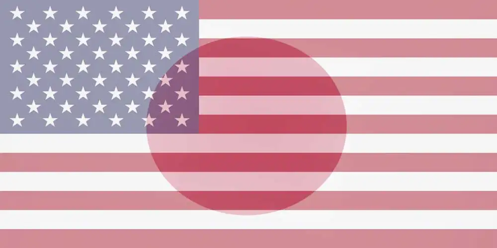 USD to JPY flags